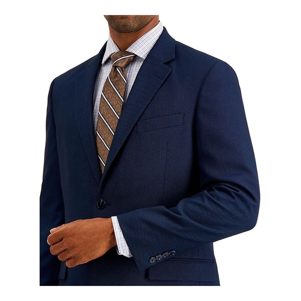 $295 NEW NAUTICA MENS 38R BLUE BIRDSEYE MODERN FIT BLAZER SPORT COAT SUIT JACKET